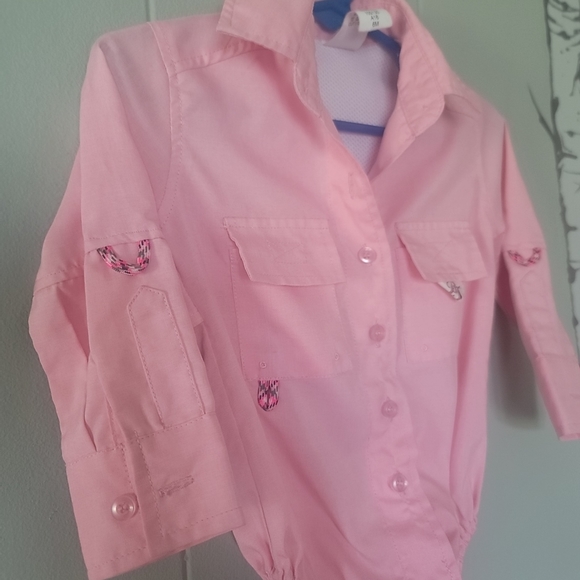 RedBull Clothing Inc -The Original Infant Fishing Shirt-Bodysuit Pink SZ-6 Month - Picture 2 of 7